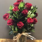 Deluxe vase of roses 