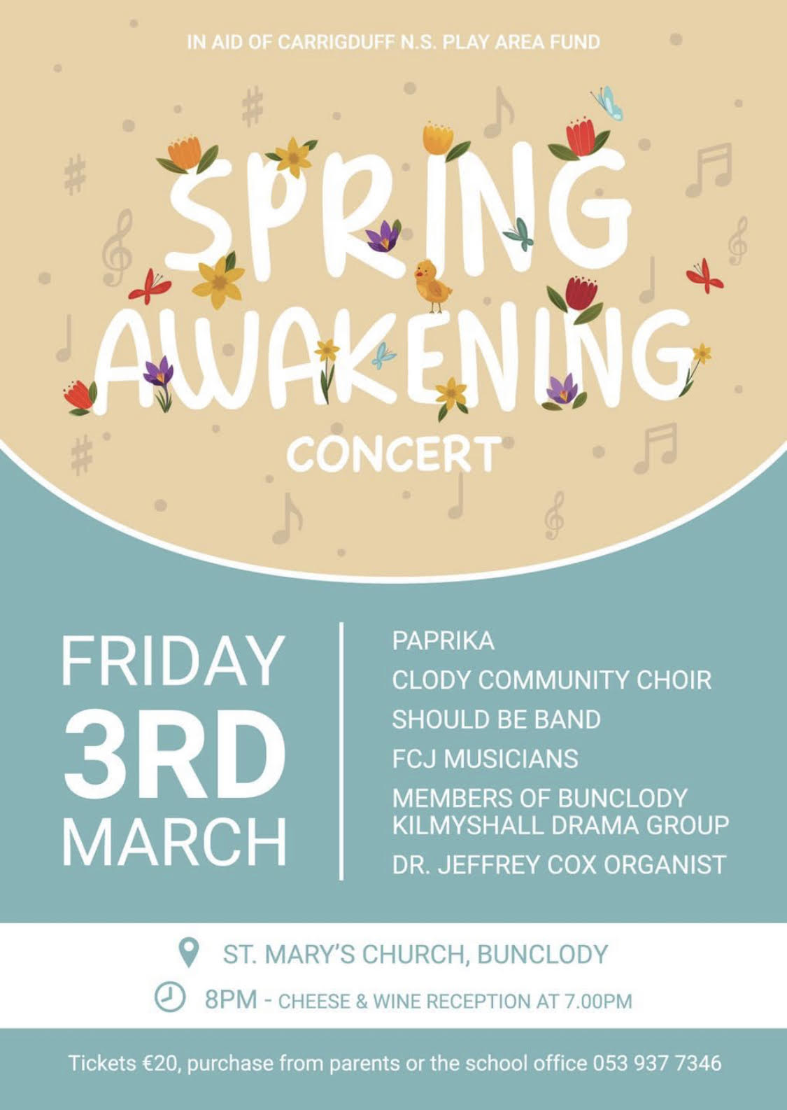 Spring awakening concert – St Mary Church – Fri 3rd March